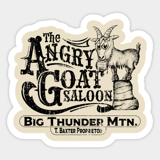 The Angry Goat Saloon - Big Thunder Mountain Sticker by WearInTheWorld